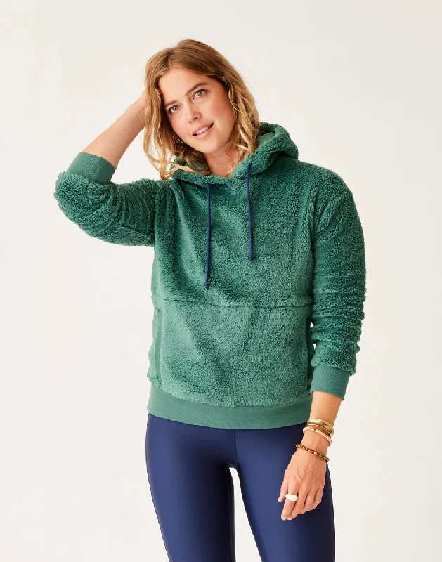 Brie Sherpa Hoodie: Forest