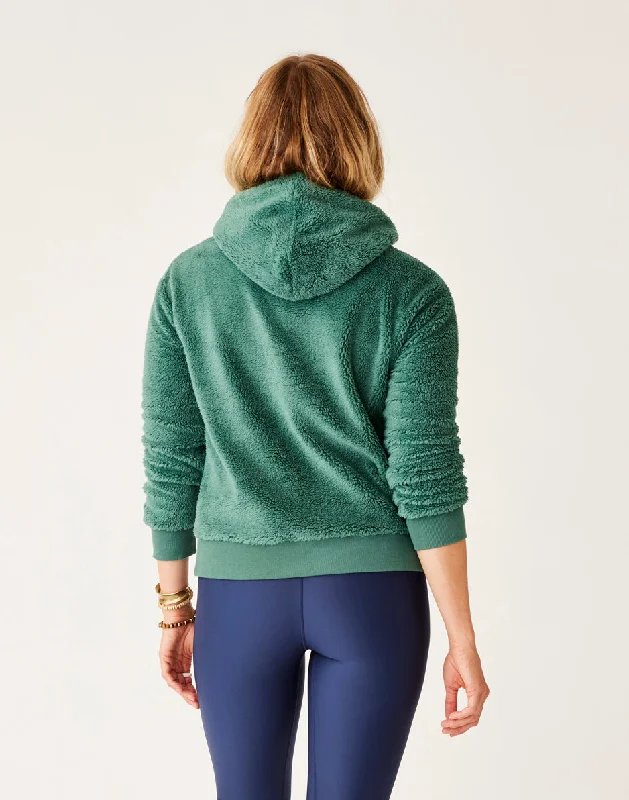 Brie Sherpa Hoodie: Forest