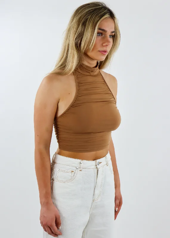 Plastic Hearts Halter Top ★ Cocoa