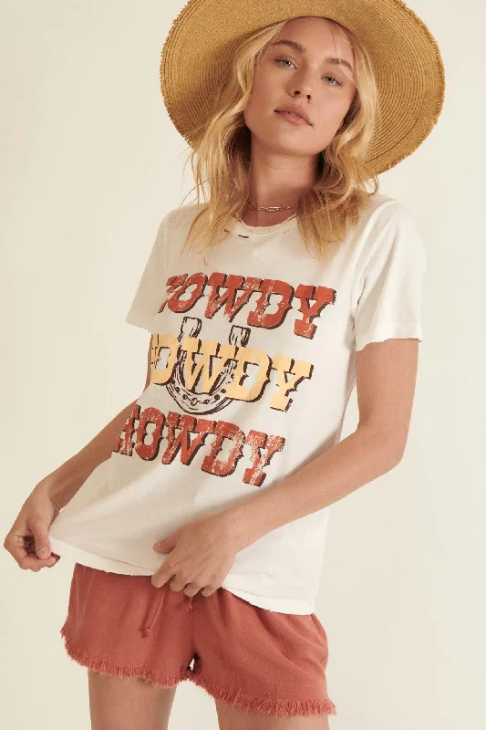 Howdy Horseshoe Distressed Graphic Tee