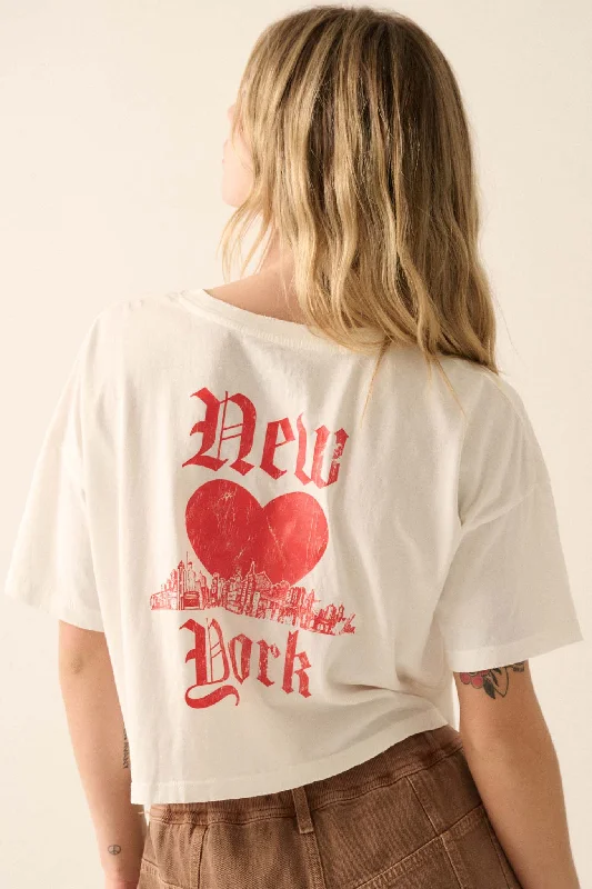 Love New York Back-Print Cropped Graphic Tee