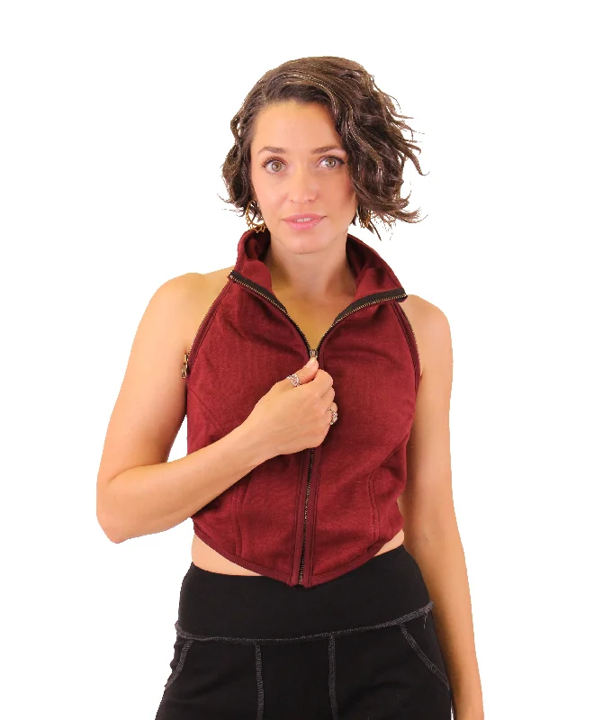 Zip Hood Sweatshirt Vest