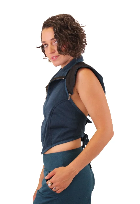 Zip Hood Sweatshirt Vest