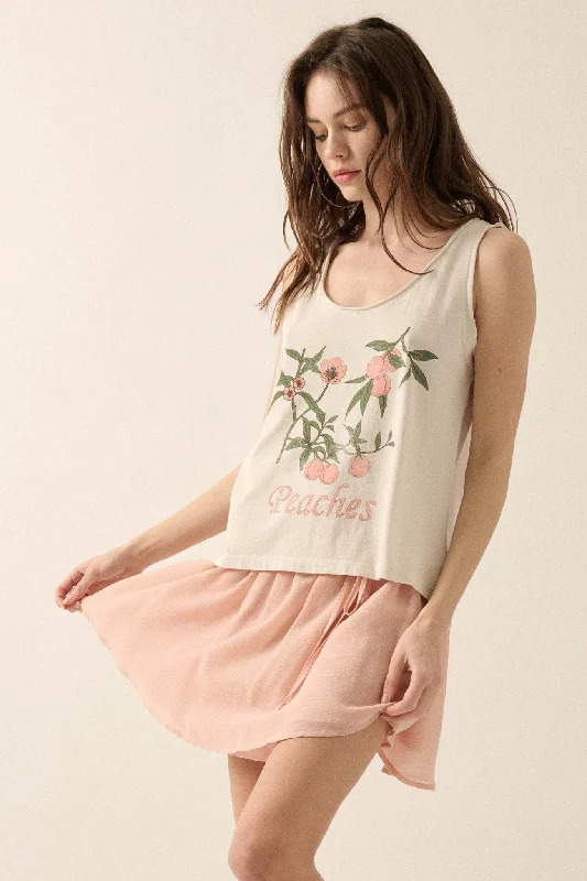 Perfect Peaches Vintage-Print Graphic Tank Top