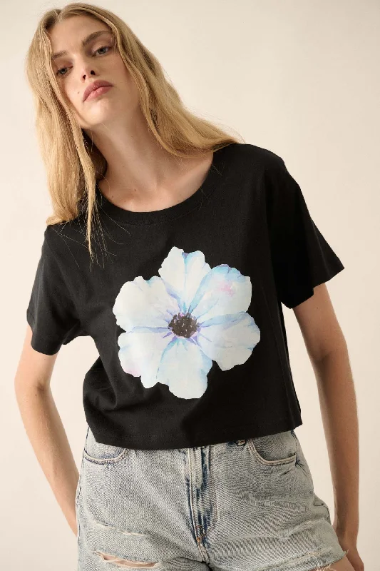 Watercolor Blossom Garment-Dyed Floral Graphic Tee