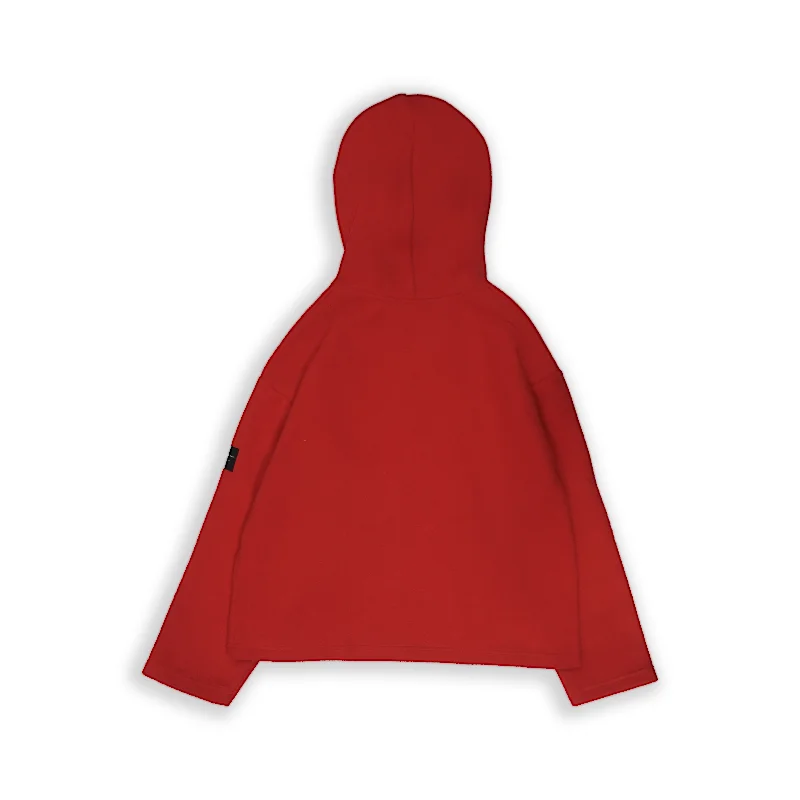 FLEECE HOODIE IN RED [UNISEX]