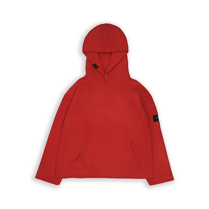 FLEECE HOODIE IN RED [UNISEX]