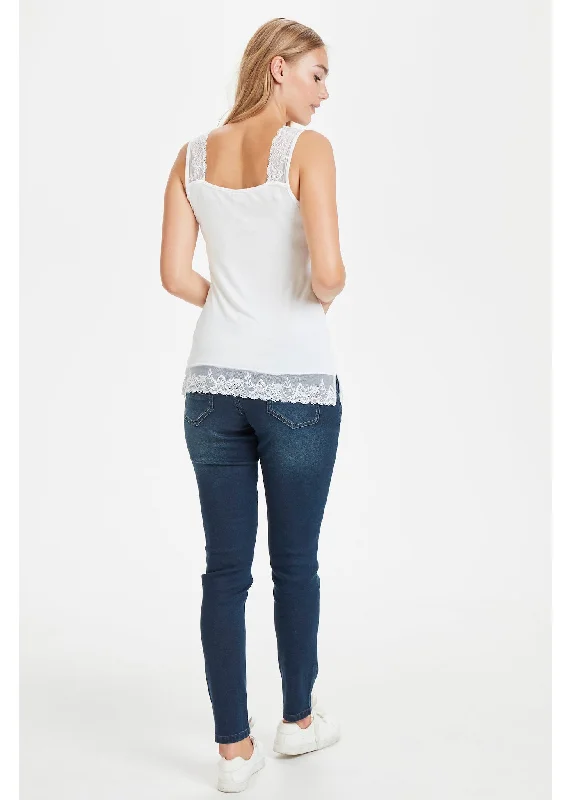 Florence Vest Top in Chalk