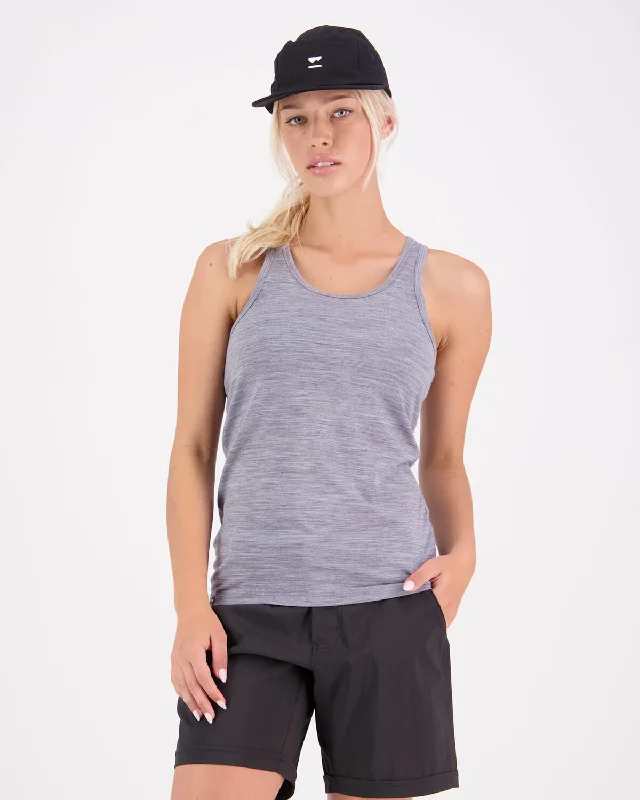 Icon Merino Air-Con Tank - Grey Heather