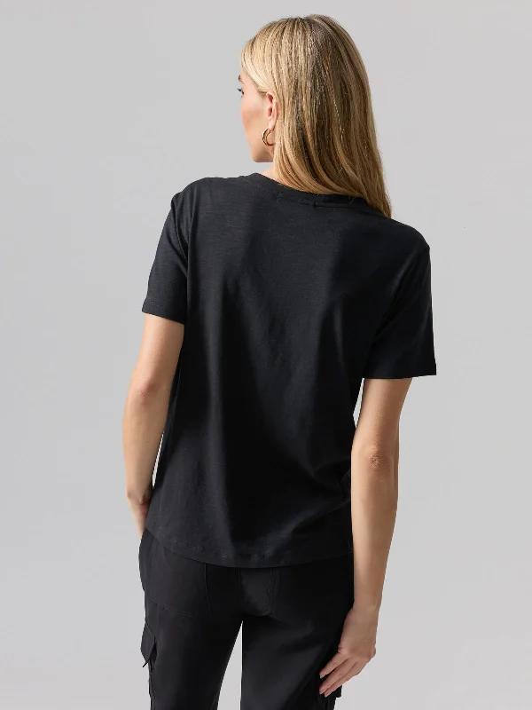 Riptide Twist Tee Black