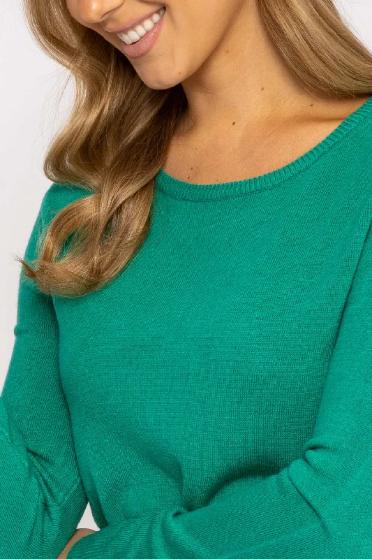 Crew Neck Cashmilon Knit in Green