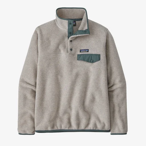 Lightweight Synchilla Snap-T Fleece Pullover (Oatmeal Heather + Nouveau Green)