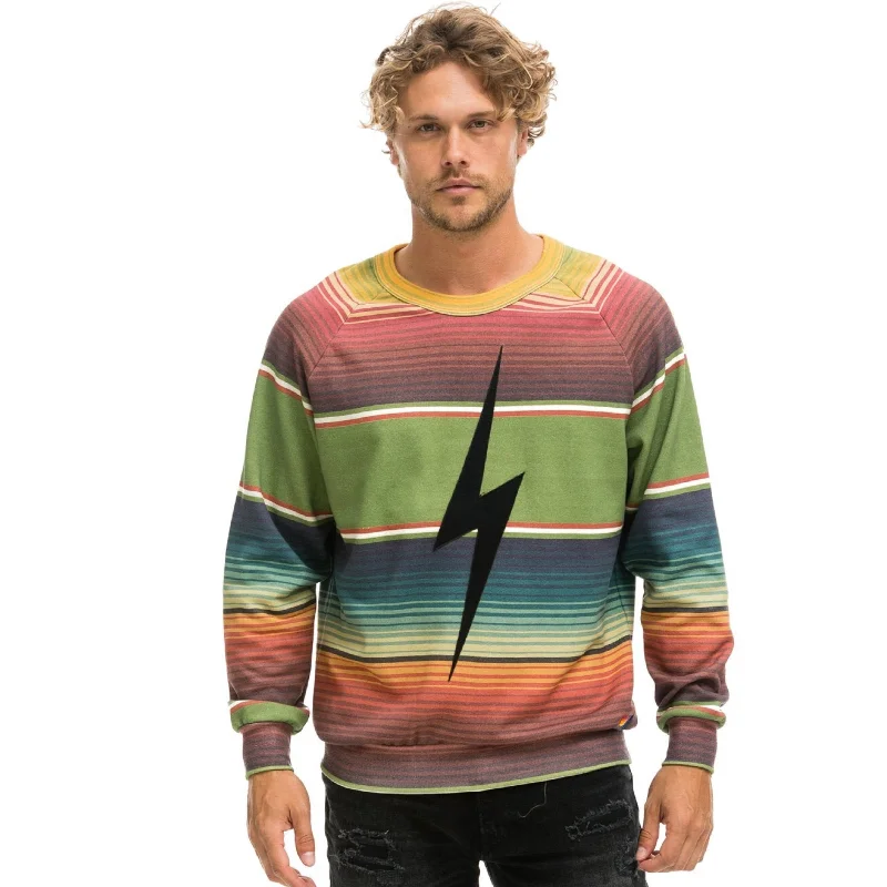 Aviator Nation Bolt Stitch Serape Sweatshirt Green