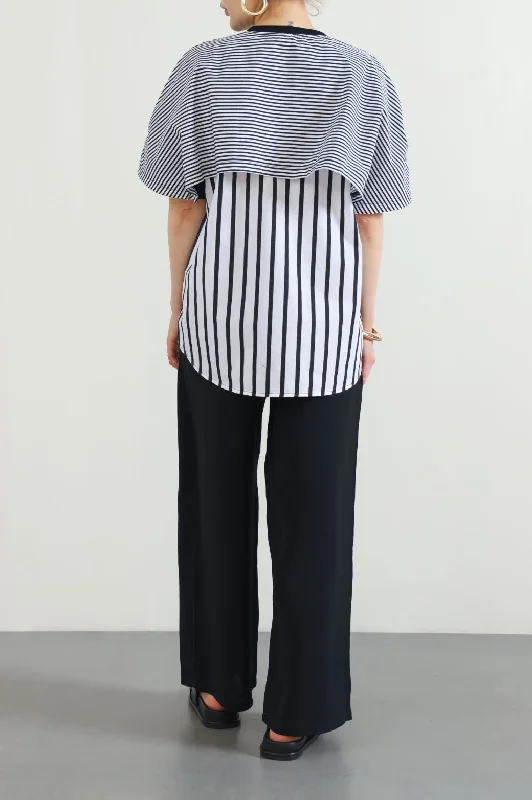 ASYMMETRICAL STRIPED TEE