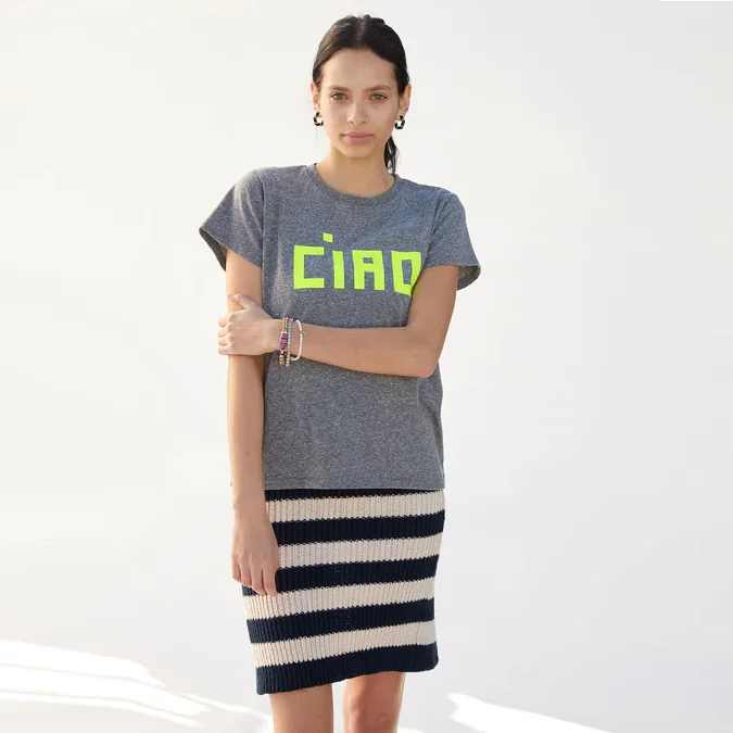 ""Block Ciao"" Classic Tee (Grey)