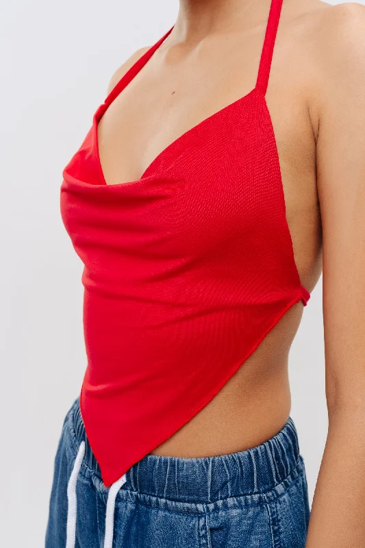 Cowl Red Top