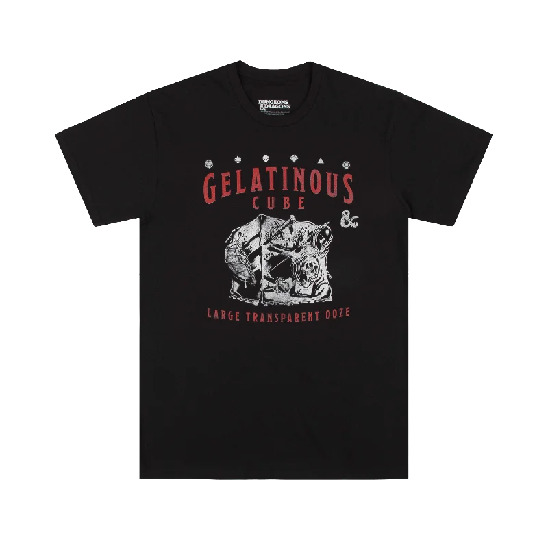 Gelatinous Cube Large Transparent Ooze Black Tee