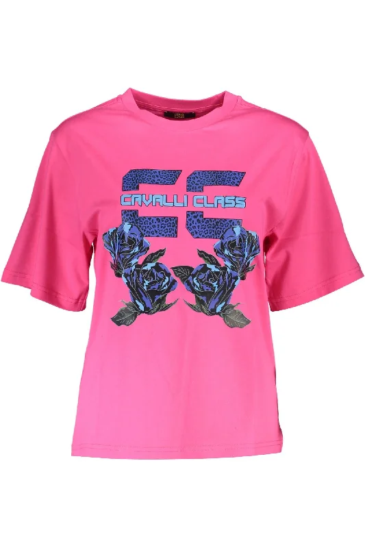 Elegant Pink Printed Tee with Chic Appeal