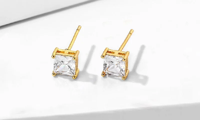 Fashion Water Drop Zircon Stud Earrings