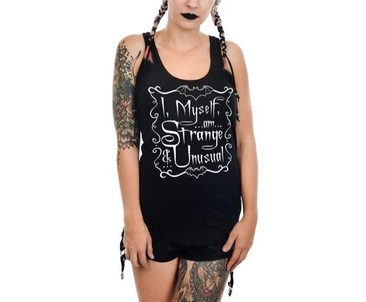 I, Myself, Am Strange And Unusual Racerback Tank Top