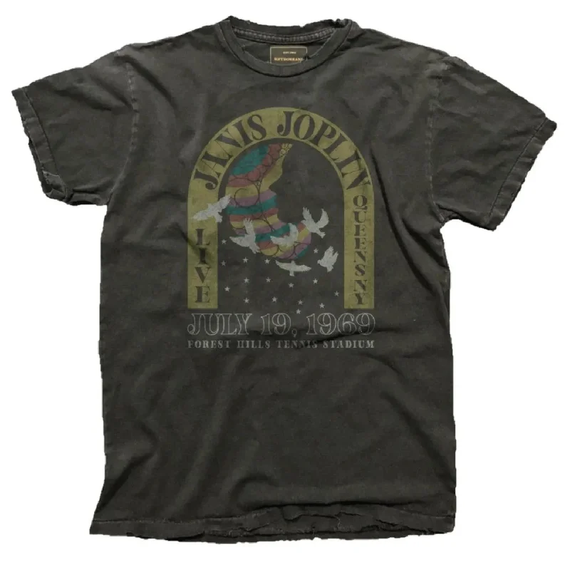 Janis Joplin Live in Queens Tee (Vintage Black)