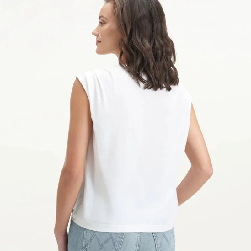 Jersey Pleated Tank (Gardenia)