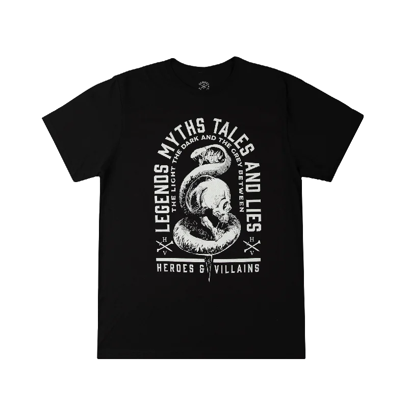 Legends Myths Tales And Lies Black Sustainable Tee