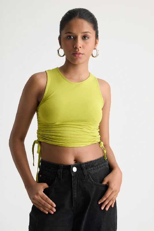 Neon Side Drawstring Top