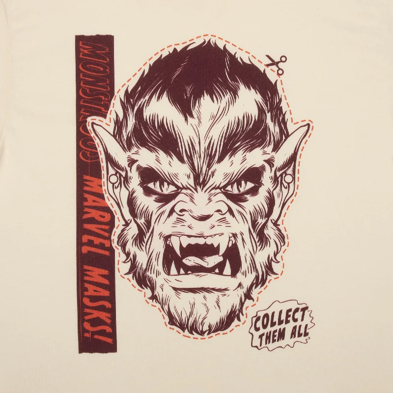 Werewolf By Night Mask Cutout Natural Tee