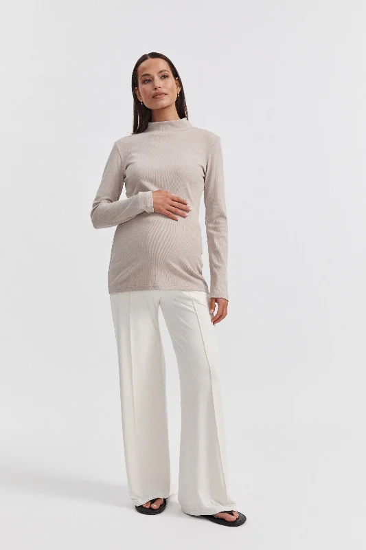 Mock Neck LS Rib Top