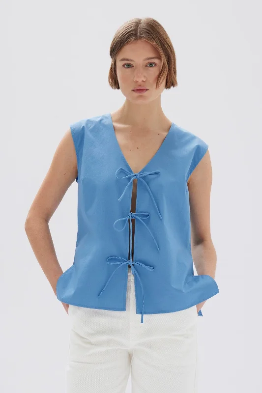 Ollie Poplin Tie Top