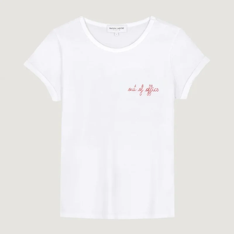 ""Out Of Office"" Poitou T-Shirt (White)