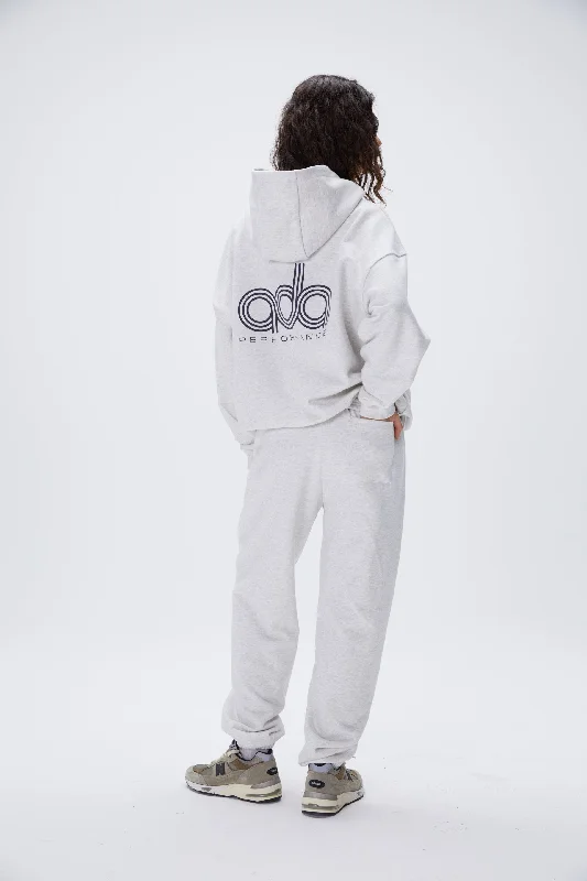 Performance Oversized Hoodie - Light Grey Melange