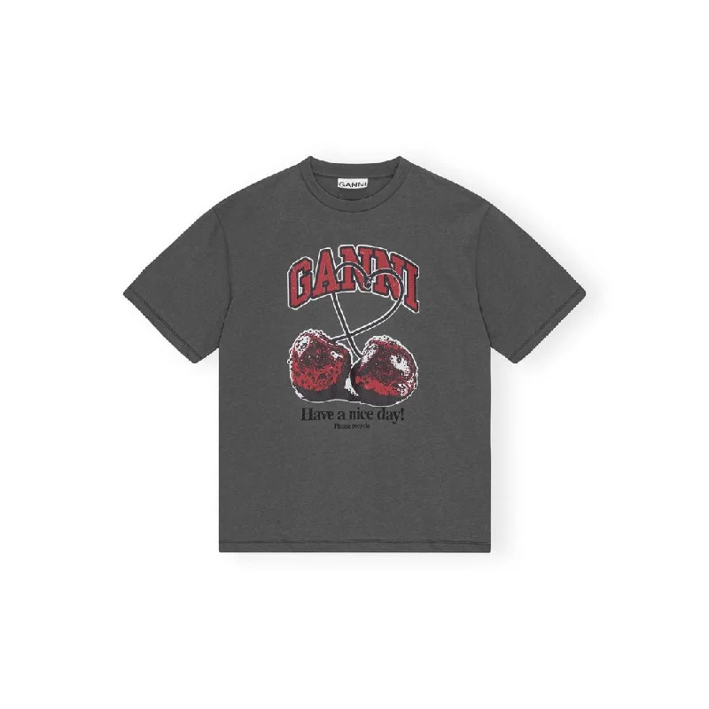 Relaxed Cherry T-Shirt (Volcanic Ash)