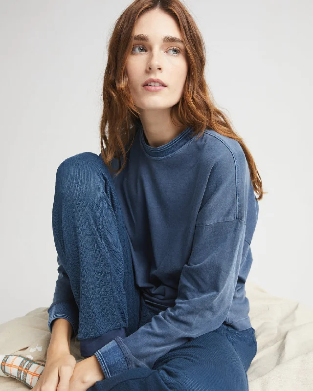 Relaxed Long Sleeve Tee (Moonlit Ocean)