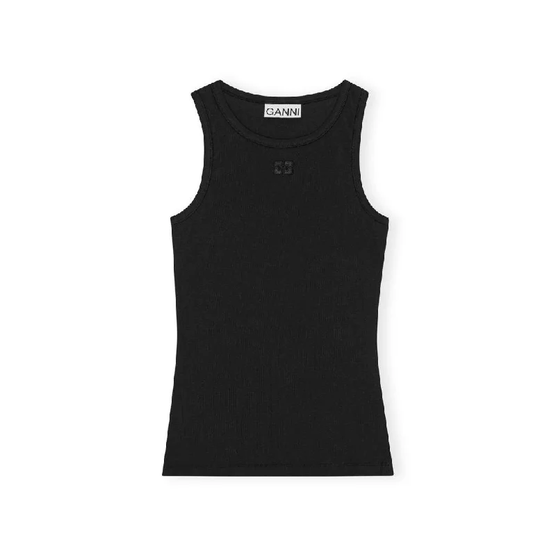 Rib Tank Top (Black)