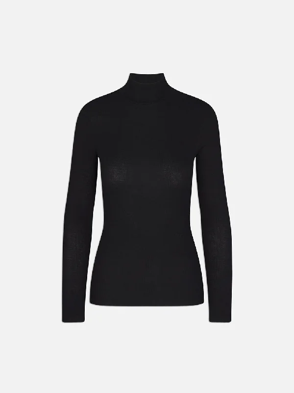 Rib Turtleneck -- Noir