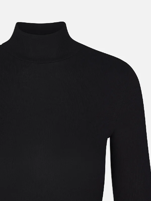 Rib Turtleneck -- Noir