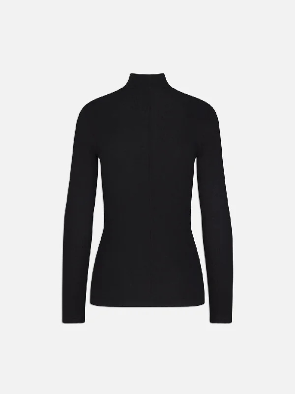 Rib Turtleneck -- Noir