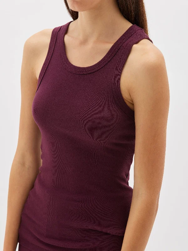 slim superfine rib tank