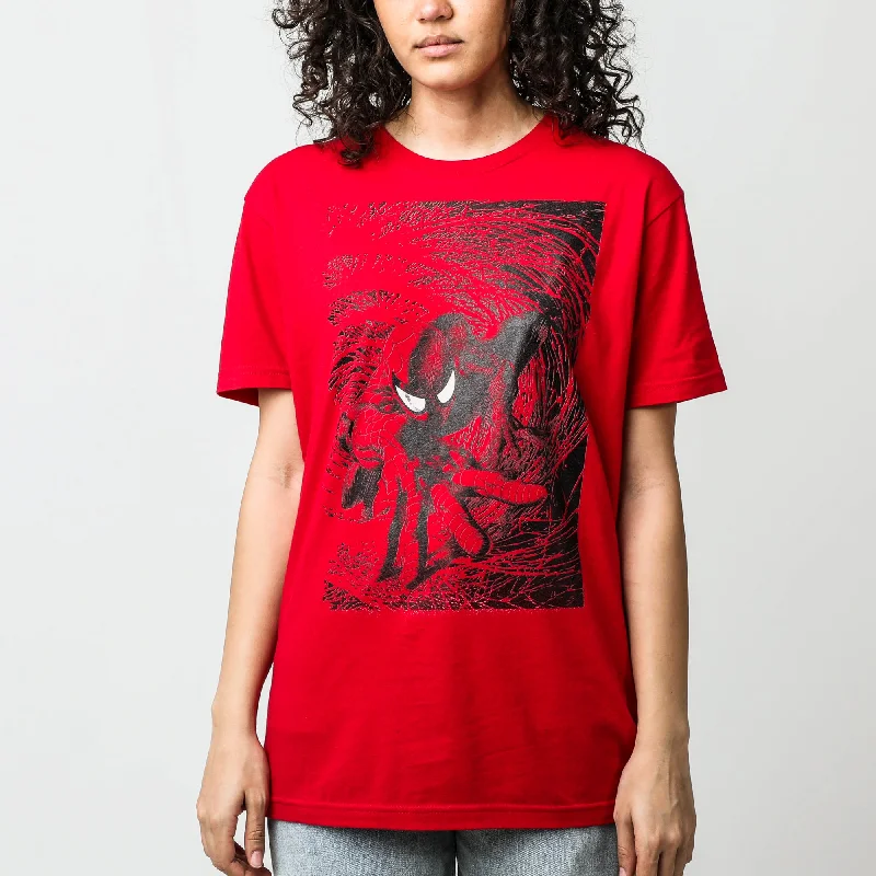 Crawling Through Web Red Tee