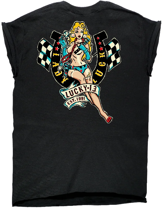 The LADY LUCK Custom Capped Sleeve Women's Tee