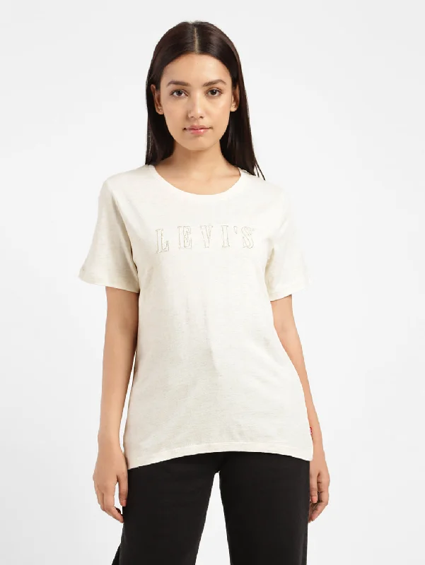 Women's Brand Logo Crew Neck T-shirt