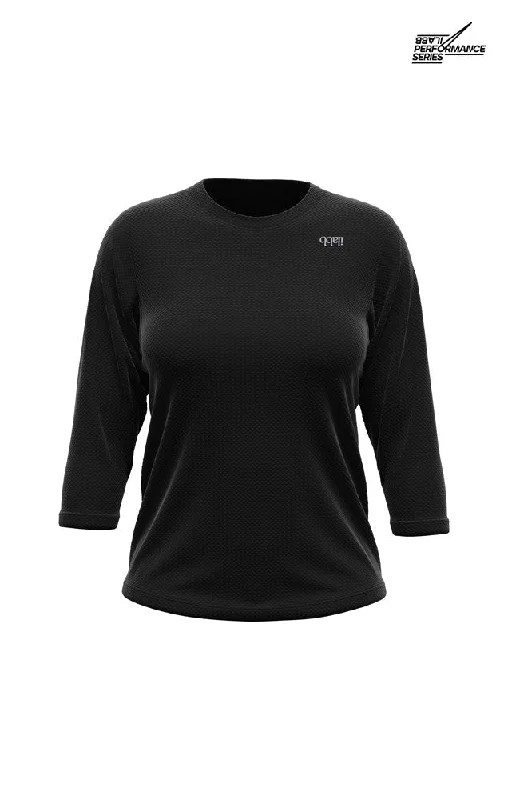 Traverse 3/4 Sleeve Jersey - Women's - BLACK DRI-RYDE